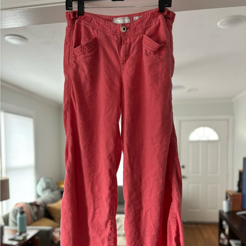 Hei Hei Anthropologie Size 6 Coral Wide Leg Pants